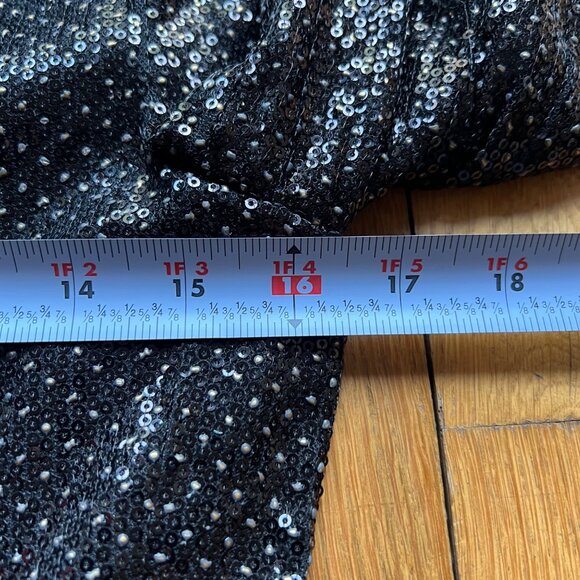 Zara Woman Size S Black Combined Polka Dot Sequin Tuxedo Collar Blazer Jacket - Picture 10 of 13